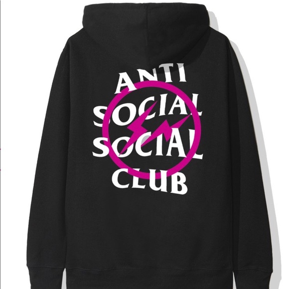 Fragment x ASSC Pink Bolt Hoodie - Picture 2 of 4
